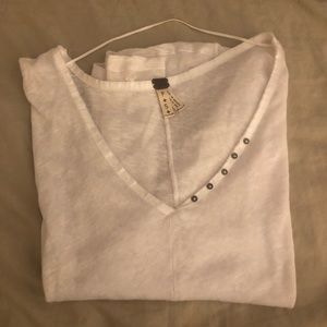 Free people white long sleeve